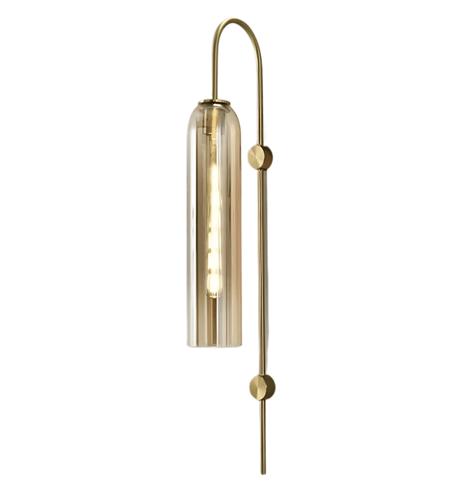 Blaze gold wall light