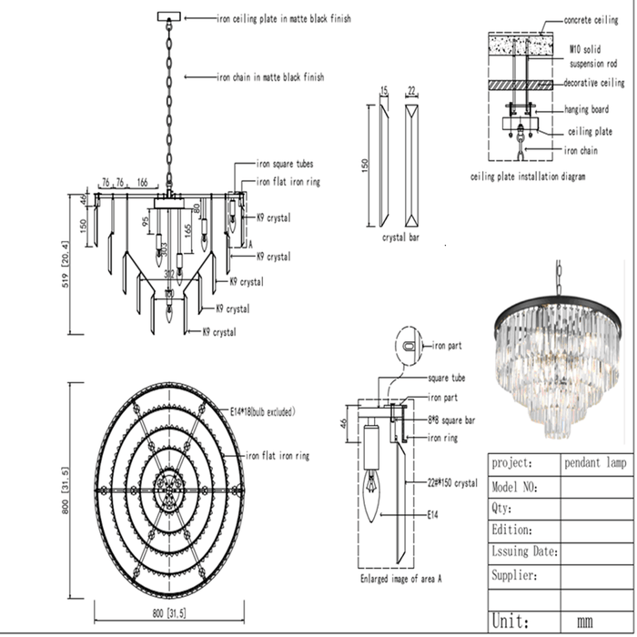 Maxson Crystal  Chandelier