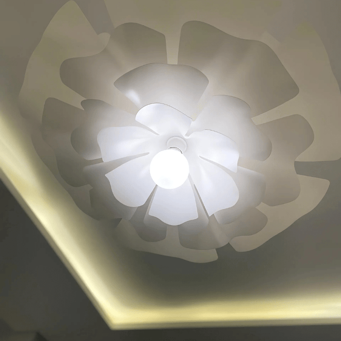 White flower chandelier light